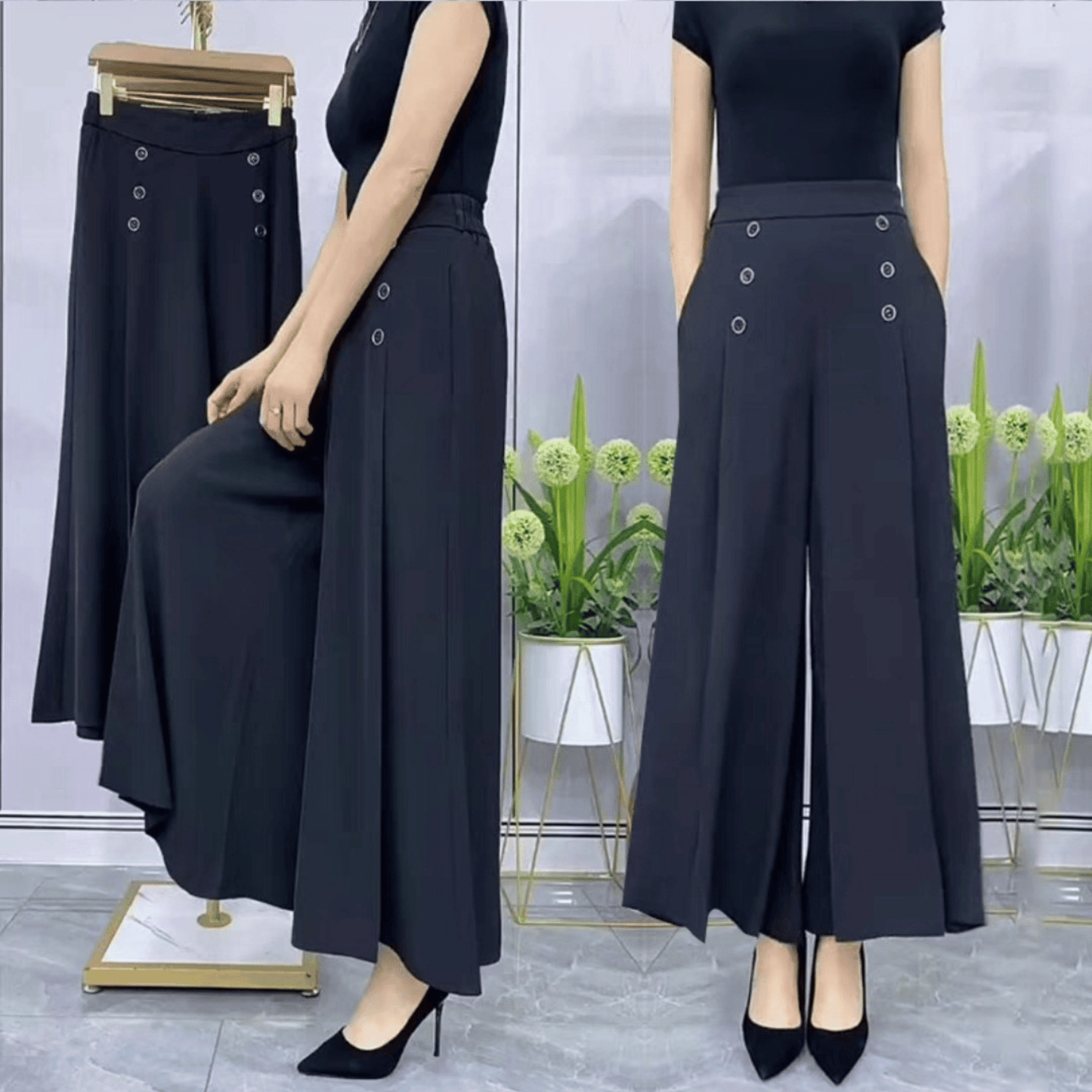 Wide-leg Pants