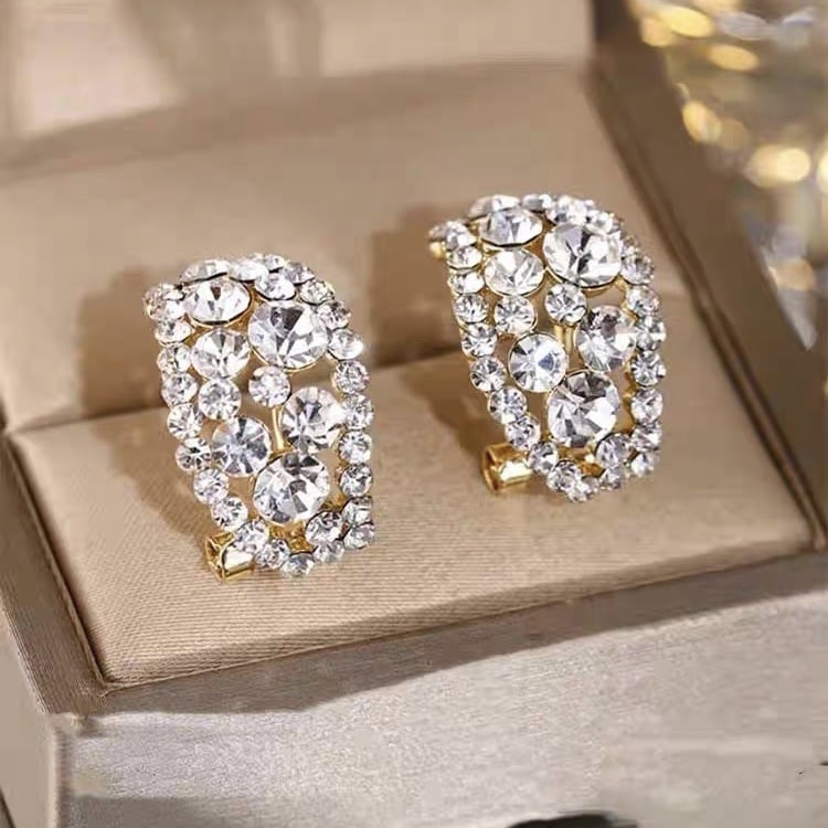 Diamonds Hoop Earrings